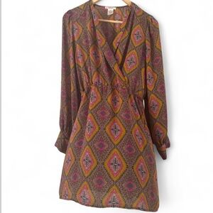 Esley Long Sleeve Mini/Midi Dress EUC